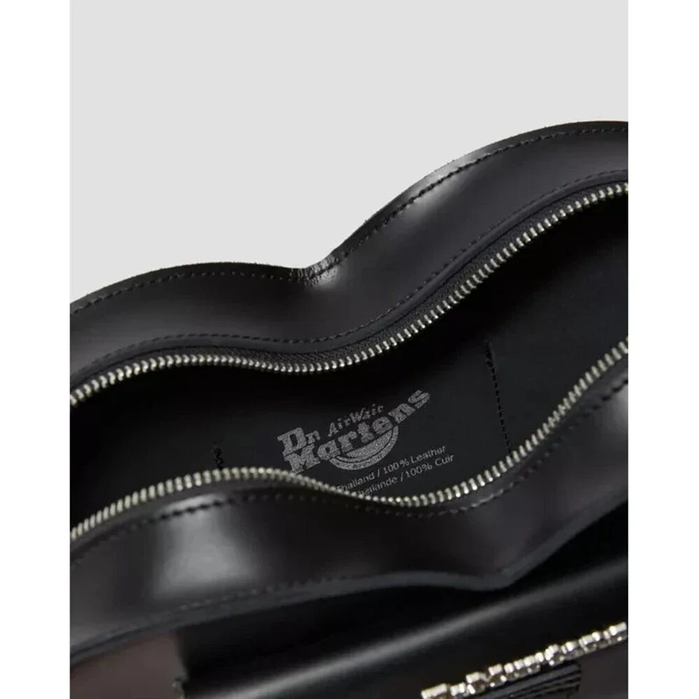 Dr. Martens Heart Shaped Backpack Women's Black Leather Adjustable Strap UPS630